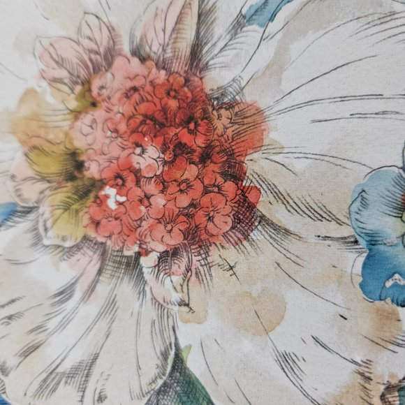 framed art print multicolor flowers floral wall art gold framed  signedAudit. - Picture 3 of 7